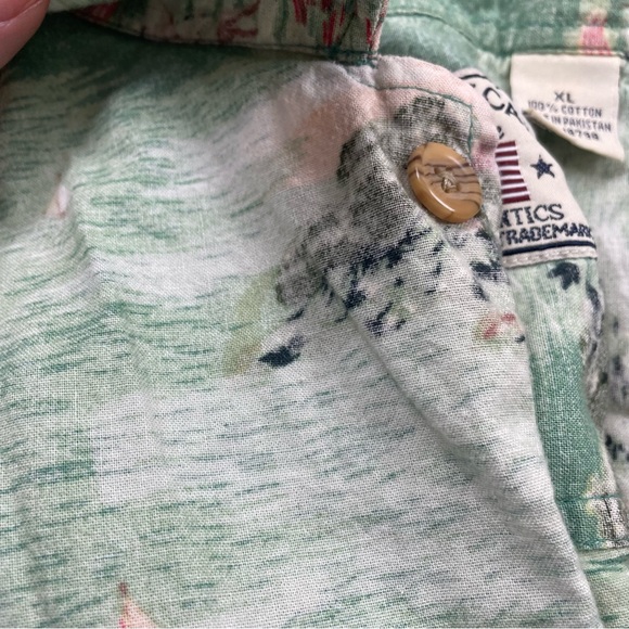 Men's Tropical Shirt Size XL AMERICAN BLUE AUTHENTICS Palm Trees Birds Vacation - Picture 10 of 11